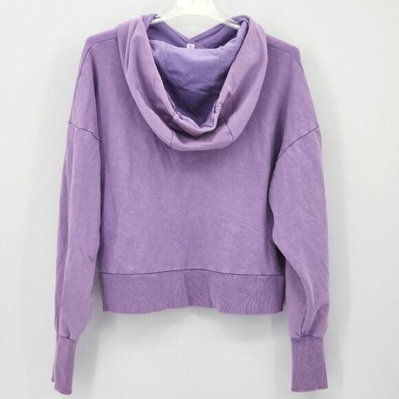 Joy Lab Lavender Mineral Wash Hoodie Sweatshirt Women Size XL Athleisure Dadcore - Picture 2 of 6